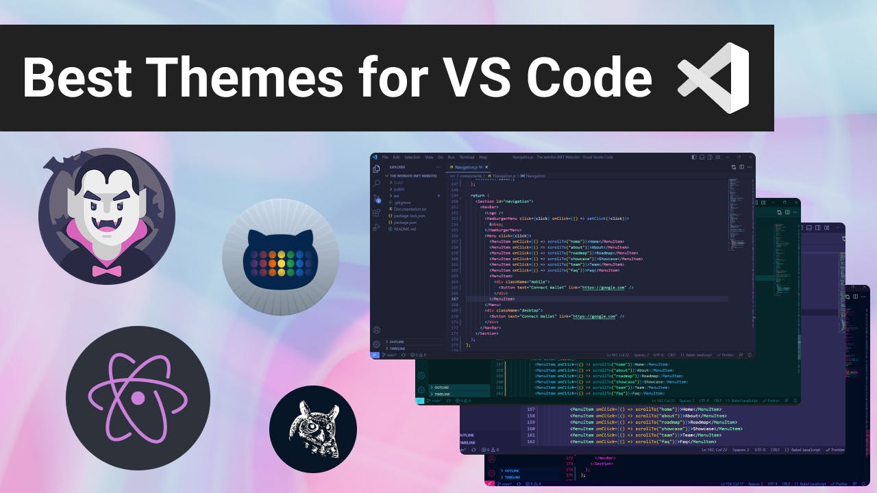 cover image for a blog on Top 10 Popular VS Code Themes You Should Try in 2023