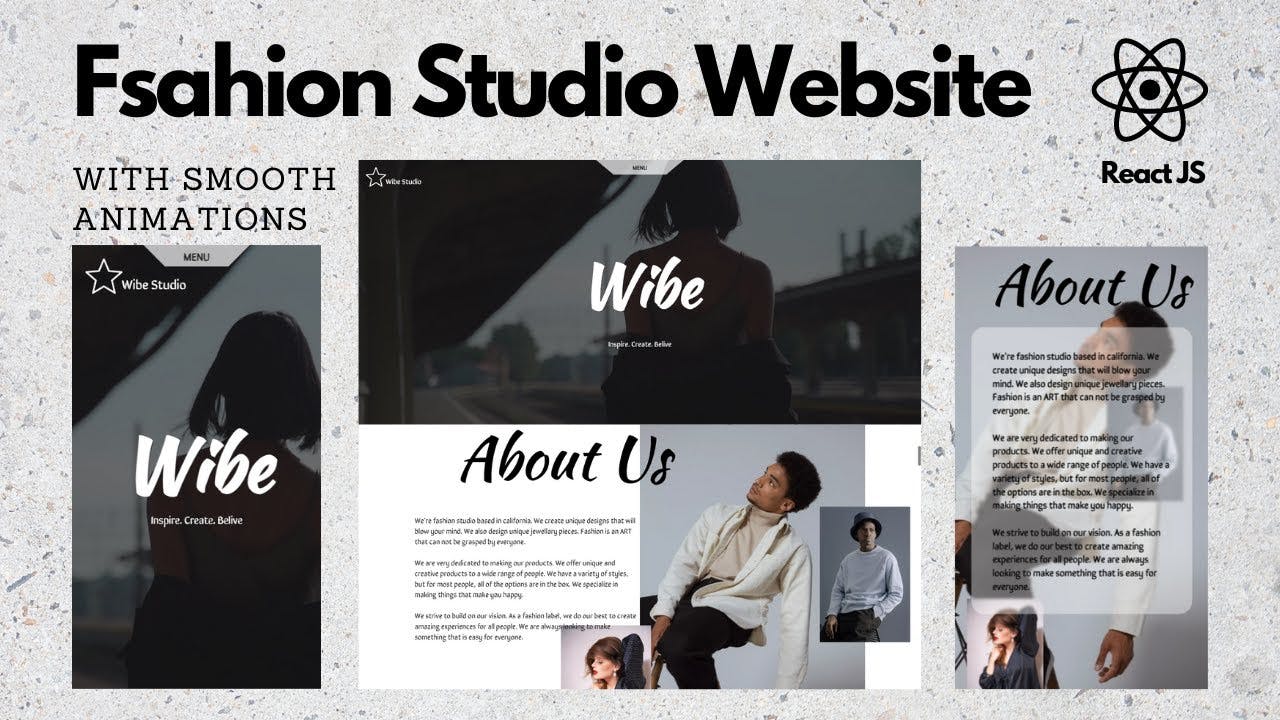 cover image for a video on Build a Stunning Fashion Studio Website with ReactJS (locomotive-scroll + gsap + framer-motion)