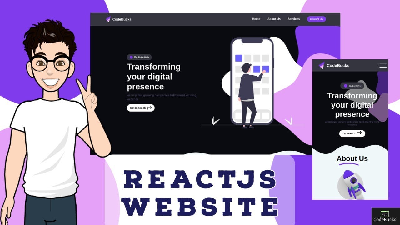 cover image for a video on Build a Responsive ReactJS Website with GSAP & Styled-Components🤩